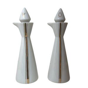 MCM Oil & Vinegar Set in White & Gold Porcelain